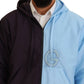 Dolce & Gabbana Black Blue DG Hooded Full Zip Men Jacket