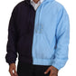 Dolce & Gabbana Black Blue DG Hooded Full Zip Men Jacket