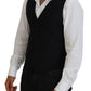 Dolce & Gabbana Black Virgin Wool Waistcoat Formal Vest