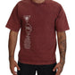 Dolce & Gabbana Maroon Print Round Neck Short Sleeves T-shirt