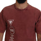 Dolce & Gabbana Maroon Print Round Neck Short Sleeves T-shirt