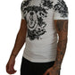 Dolce & Gabbana White DG Crown Floral Crewneck Men T-shirt