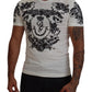 Dolce & Gabbana White DG Crown Floral Crewneck Men T-shirt