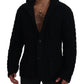 Dolce & Gabbana Black Wool Knit Button Cardigan Sweater