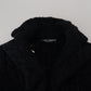 Dolce & Gabbana Black Wool Knit Button Cardigan Sweater