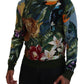 Dolce & Gabbana Multicolor Jungle Wool Pullover Logo Sweater