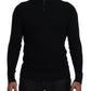 Dolce & Gabbana Black Silk Turtle Neck Pullover Sweater