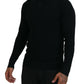 Dolce & Gabbana Black Silk Turtle Neck Pullover Sweater