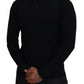 Dolce & Gabbana Black Silk Turtle Neck Pullover Sweater