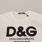 Dolce & Gabbana White DG Prince Crew Neck Pullover Sweater