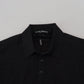 Dolce & Gabbana Black Cashmere Collared Pullover Sweater