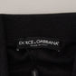 Dolce & Gabbana Black Cashmere Collared Pullover Sweater