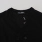 Dolce & Gabbana Black Cashmere Button Down Cardigan Sweater