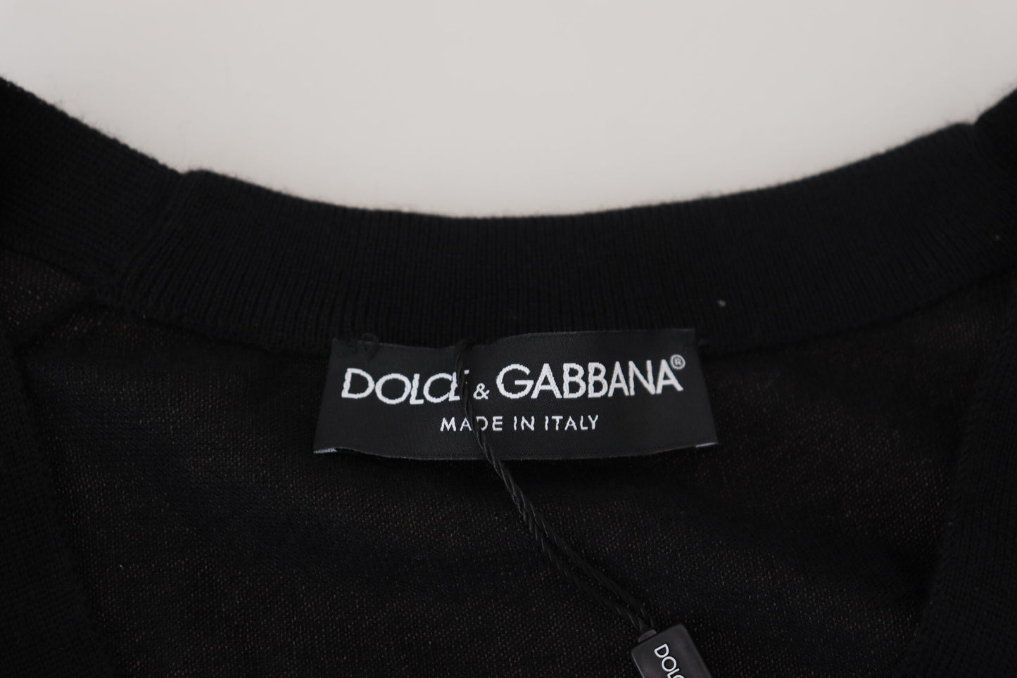 Dolce & Gabbana Black Cashmere Button Down Cardigan Sweater