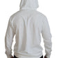 Dolce & Gabbana White Cotton Hooded Sweatshirt Logo Sweater