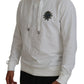 Dolce & Gabbana White Cotton Hooded Sweatshirt Logo Sweater