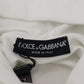 Dolce & Gabbana White Cotton Hooded Sweatshirt Logo Sweater