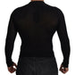 Dolce & Gabbana Black Cashmere Button Pullover Sweater