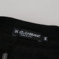 Dolce & Gabbana Black Cashmere Button Pullover Sweater