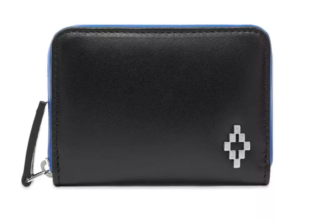 Marcelo Burlon Black Leather Card Case