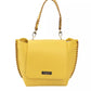 Baldinini Trend Elegant Yellow Shoulder Flap Bag with Golden Details