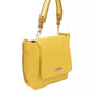 Baldinini Trend Elegant Yellow Shoulder Flap Bag with Golden Details