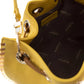 Baldinini Trend Golden Detail Yellow Shoulder Bag