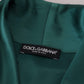 Dolce & Gabbana Green Silk Waist Belt Robe Sleepwear