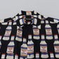 Dolce & Gabbana Black Silk Printed Collared Men Casual Shirt