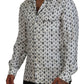 Dolce & Gabbana White Crown Bee Print Long Sleeve Pajama Top