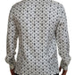 Dolce & Gabbana White Crown Bee Print Long Sleeve Pajama Top