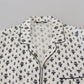 Dolce & Gabbana White Crown Bee Print Long Sleeve Pajama Top