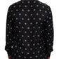 Dolce & Gabbana Black Printed Collared Men Long Sleeve Pajama Top