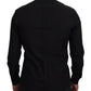 Dolce & Gabbana Black Cotton Collared Long Sleeve GOLD Shirt