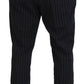 Dolce & Gabbana Dark Gray Stripes Chino Dress Pants