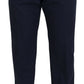 Dolce & Gabbana Dark Blue Cotton Chino Formal Pants