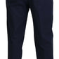 Dolce & Gabbana Dark Blue Cotton Chino Formal Pants