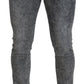 Dolce & Gabbana Grey Washed Cotton Slim Fit Men Denim Jeans