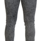 Dolce & Gabbana Grey Washed Cotton Slim Fit Men Denim Jeans