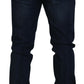 Dolce & Gabbana Dark Blue Cotton Stretch Skinny Denim Jeans