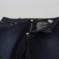 Dolce & Gabbana Dark Blue Cotton Stretch Skinny Denim Jeans