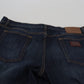 Dolce & Gabbana Dark Blue Cotton Stretch Skinny Denim Jeans