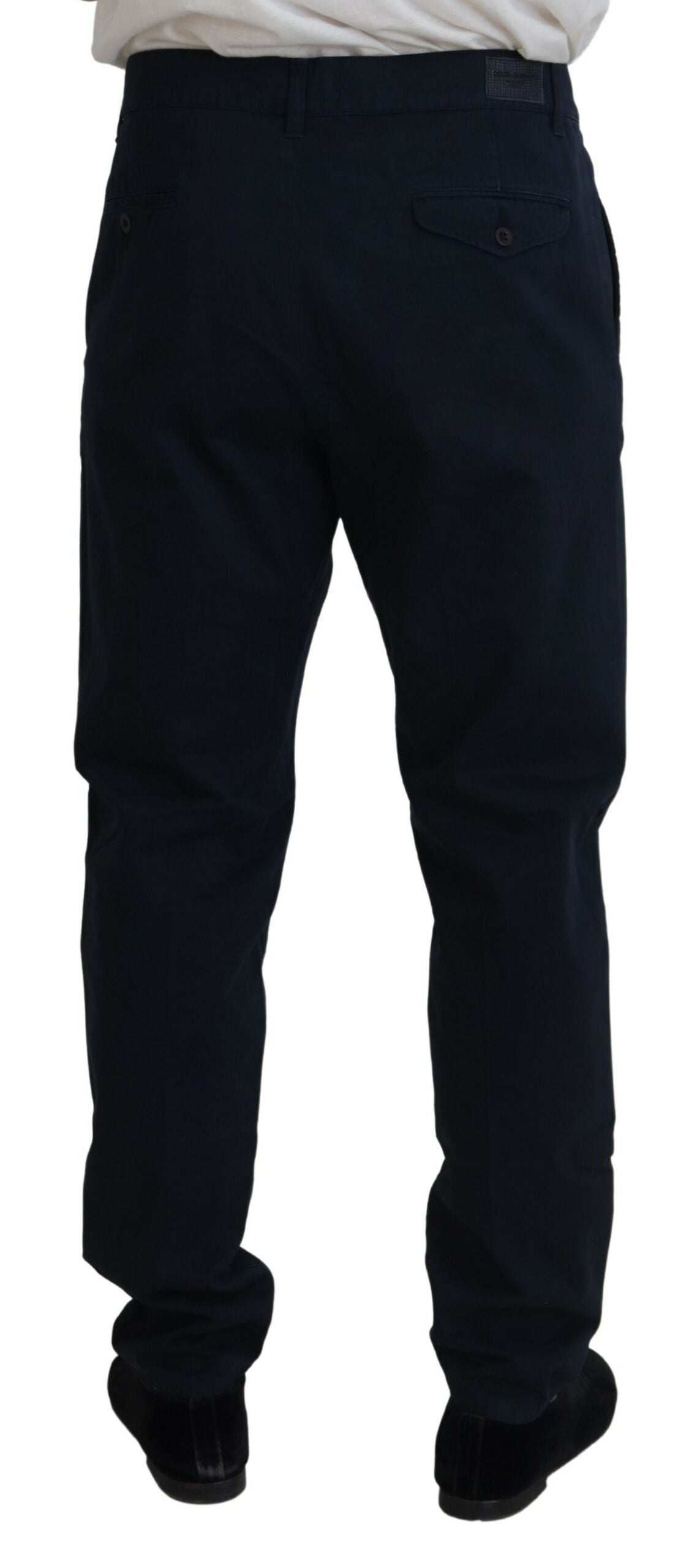 Dolce & Gabbana Blue Cotton Dress Formal Men Pants