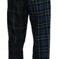 Dolce & Gabbana Multicolor Checkered Wool Men Jogger Pants