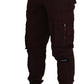 Dolce & Gabbana Bordeaux Cotton Cargo Jogger Sweatpants Pants