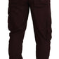 Dolce & Gabbana Bordeaux Cotton Cargo Jogger Sweatpants Pants