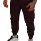 Dolce & Gabbana Bordeaux Cotton Cargo Jogger Sweatpants Pants