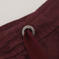 Dolce & Gabbana Bordeaux Cotton Cargo Jogger Sweatpants Pants