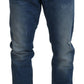 Dolce & Gabbana Blue Washed Skinny Cotton Denim Jeans