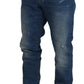 Dolce & Gabbana Blue Washed Skinny Cotton Denim Jeans